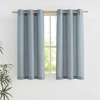 NICETOWN Stone Blue Short Linen Curtains by NICETOWN