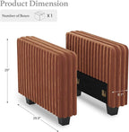 Belffin Plush Corduroy Modular Sectional Sofa Armrest Part Module - Image 3