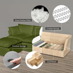 5 Seat V Shape Modular Sectional Couch Sofa - Image 4