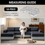 UNBBRRL 10 Pieces Stretch Sofa Cushion Covers - Image 2