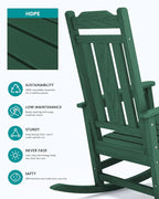 SERWALL HDPE Outdoor Rocking Chair - Image 7