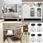 Set of 4 Furniture Legs 2.36 Inch, Adjustable Aluminum Alloy Cabinet Legs - Image 7