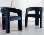 VESCASA Velvet Barrel Dining Chair - Image 4