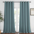 NICETOWN Blackout Greyish Blue Curtain & Drape 108 inches Long by NICETOWN