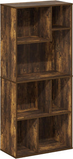 Furinno DALY Book Shelf, 7-Cube Bookshelf, Cube Storage Organizer Bookcase - Image 5