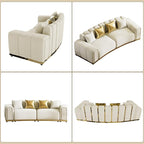 104" Oversized Velvet Chesterfield Couch - Image 6