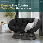 Bme Double Papasan Chair, 600lbs Capacity, Ergonomic Design, Soft Thick Fabric - Image 5