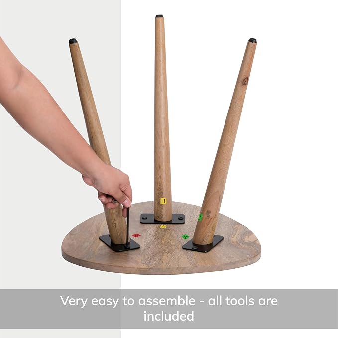 MH London Bond Wooden Triangle End Table - Image 6
