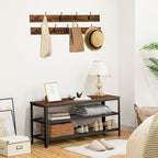 HOOBRO Hall Tree Entryway Storage Bench, Coat Rack Shoe Bench, Shoe Rack - Image 4