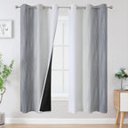 Grey and Greyish White Ombre Blackout Curtains by ESTELARTEXTILER