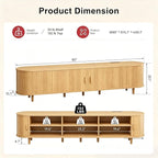 80" Mid Century Modern TV Stand, Wood TV Consoles - Image 3