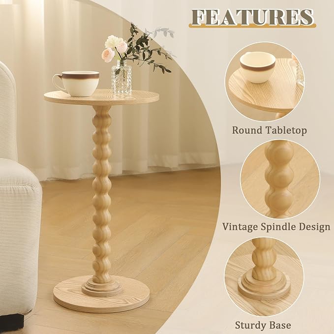 Fultyle Round Side Table, Small Drink Table - Image 5