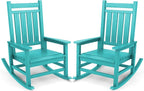 SERWALL Oversized Outdoor Rocking Chair Set of 2, HDPE Rocker by SERWALL