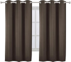 Chocolate Brown Blackout Curtains 40 x 63 Inch Length/Set of 2 Curtain - Image 2