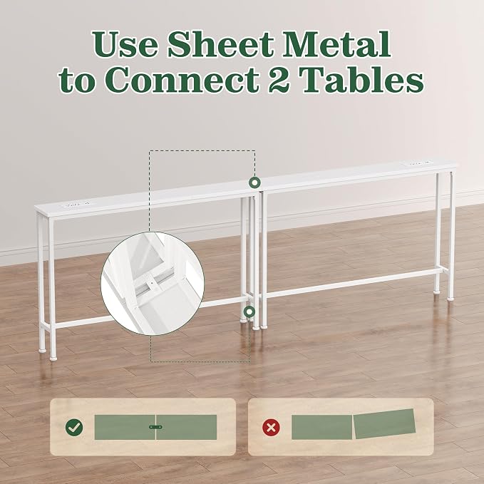 SUPERJARE 5.7 Inch Narrow Console Table - Image 8