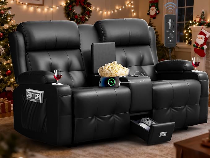 Loveseat Recliner Sofa, Home Theater Seating by TOMOSLTER