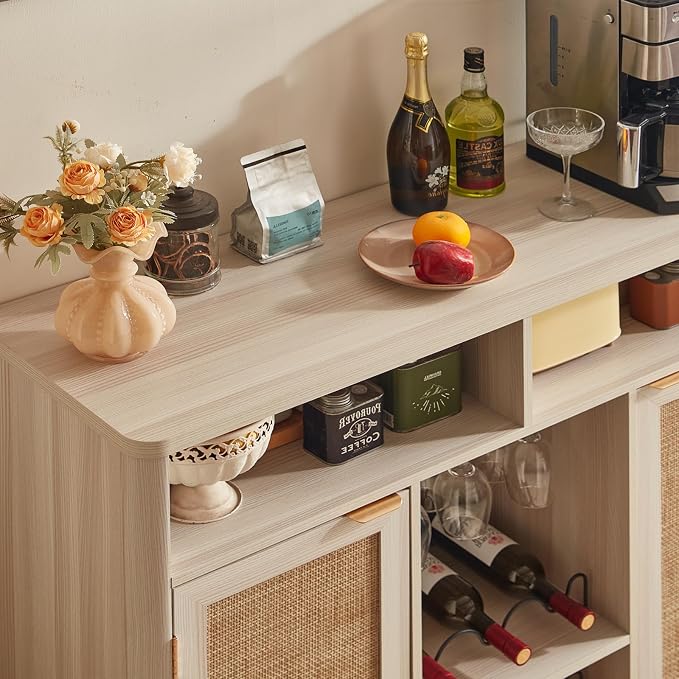 Lerliuo Rattan Wine Cabinet - Image 5