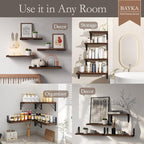 BAYKA Floating Shelves for Wall, Book Shelf for Bedroom, Decor Shelves for - Image 4
