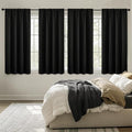 MIULEE Black Blackout Curtains 4 Panels Set 72 Inch Length Bedroom | Thermal by MIULEE