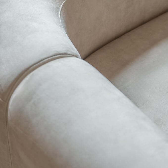 Acanva Luxury Modern Tight Curved Back Velvet Sofa, Minimalist Style Comfy Couch - Image 9