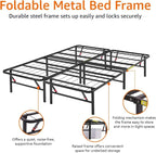 Amazon Basics Bed Frame with Storage, Foldable Metal Platform, Sturdy Steel - Image 6