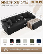 Cloud Sectional Couch, 105 Inch Modular Sectional Sofa - Image 2
