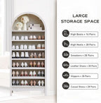 IFGET 71" Tall Arched Bookshelf, 7 Tiers Arch Bookcase - Image 4