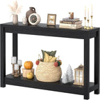 Besiost 47" Farmhouse Wood Entryway Table Narrow Console Table by Besiost