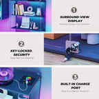 VersionTECH. Glass Display Cabinet - Image 7