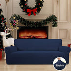 Easy-Going Stretch Oversized Sofa Couch Slipcover Washable Navy | 1-Piece Extra - Image 2