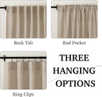 RYB HOME Linen Semi Sheer Curtains - Image 2
