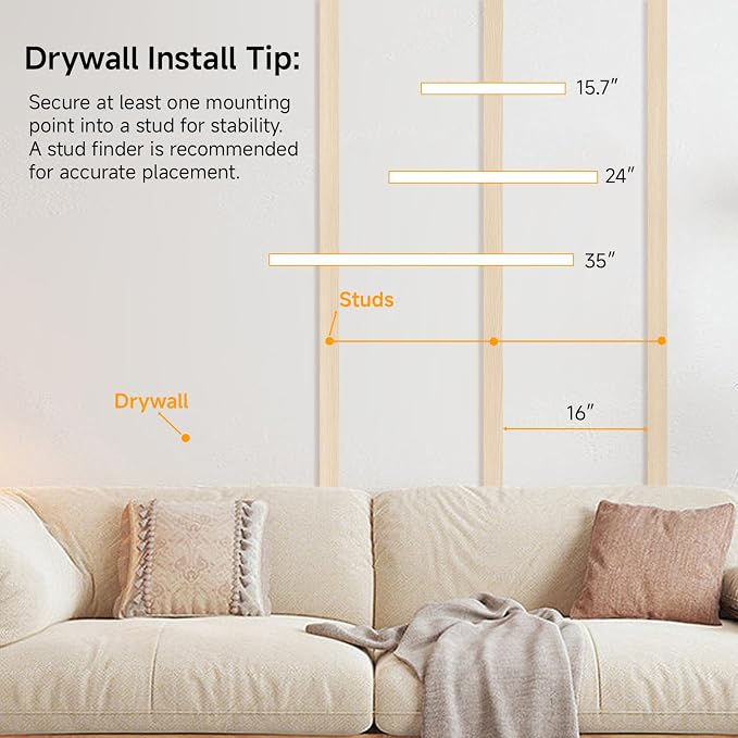 White Floating Shelves Set of 2, 35.43in Wall Mounted Display Ledge Shelves - Image 5