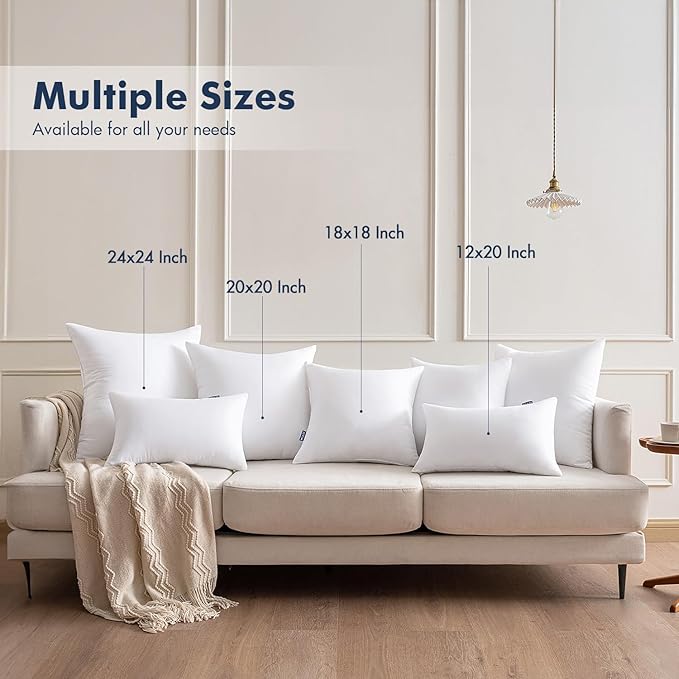 MIULEE 16x16 Throw Pillows Inserts 4 Pack, Decorative Pillows - Image 8