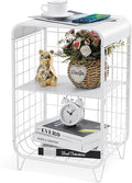 APEXCHASER Cute Nightstand, Metal Side Table, 3 Tier End Table by APEXCHASER