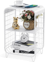 APEXCHASER Cute Nightstand, Metal Side Table, 3 Tier End Table by APEXCHASER