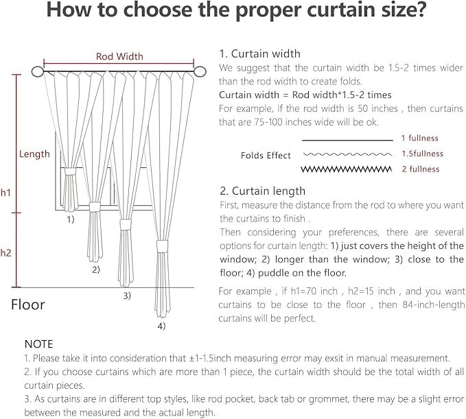Joydeco Linen Curtains 2 Panel Set, Ivory on Linen Curtains 108 Inch Light - Image 8