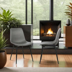 Armen Living Monte Mid Century Modern Dining Accent Chair - Image 2