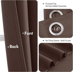 MIULEE Blackout Curtains for Bedroom 2 Panels 40 x 63 Inch Long Dark Brown | - Image 4