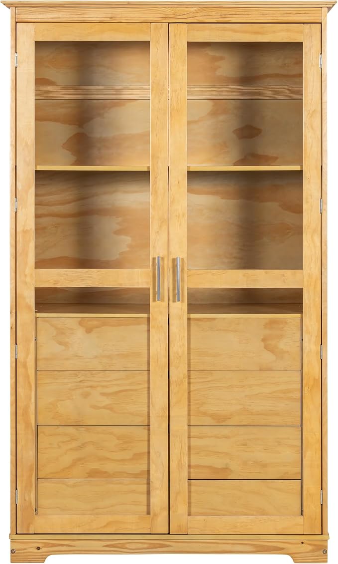 VilroCaz 75'' Tall Kitchen Pantry, Wood Freestanding Kitchen Storage Cabinet - Image 4
