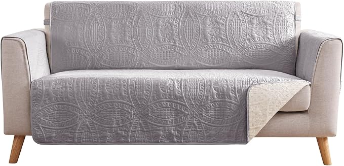 Purple Loveseat Covers for 2 Cushion Couch, Water-Repellent Covers for Love Seat by Pamhaven
