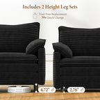 Vesgantti 142" Cloud Couch Sectional Modular Sofa, Comfy Sectional Couch - Image 3