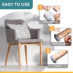 24 Pcs Chair Leg Floor Protectors Round, Silicone Felt Furniture Leg Pads Caps - Image 4