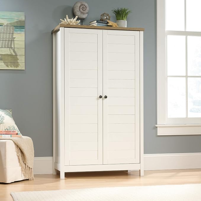 Sauder Cottage Road Storage Cabinet/ Pantry Cabinet, Soft White finish - Image 2