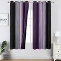 Black and Purple Ombre Blackout Curtains 63 Inch Length | Room Darkening by ESTELARTEXTILER