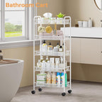 TOOLF 5-Tier Rolling Cart, Metal Utility Cart - Image 2