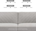 mopio 76.4" Futon Sofa Bed, Sleeper Sofa, Mid Century Modern Futon Couch - Image 6