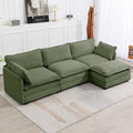 112'' Sectional Modular Cloud Couch, Oversized L Shaped 3 Seat Sofa by ROWHY