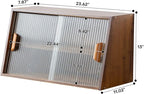 HollyHOME Small Bamboo Kitchen Pantry Sideboard - Image 3