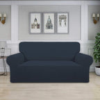 Easy-Going Stretch Oversized Loveseat Couch Covers Washable Dark Blue | 1-Piece - Image 2