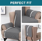Turquoize 100% Waterproof Wing Chair Cover Wing Armchair Slipcovers Chair Couch - Image 5
